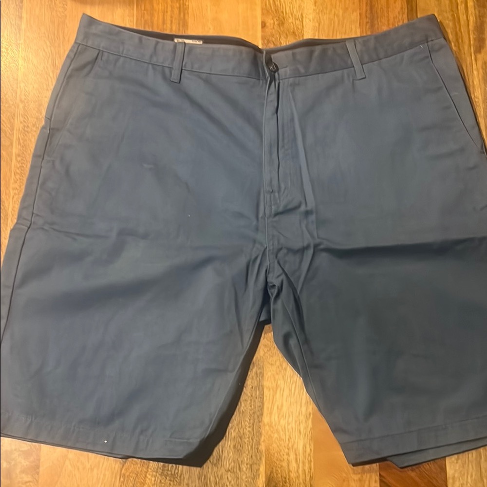 Volcom Blue Flat Front Shorts Casual Style